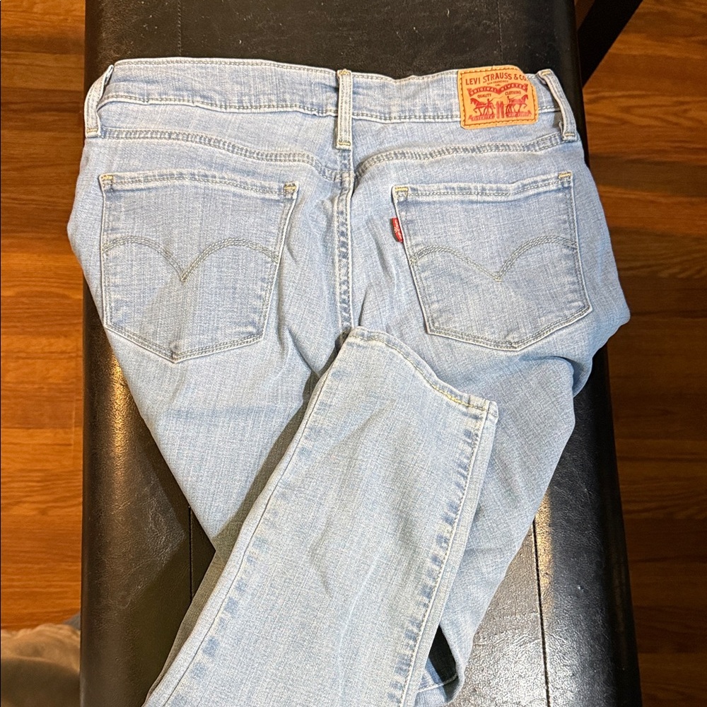 Levi's Women's Sky Blue Straight Leg Jeans